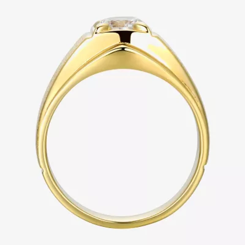 Mens 1 3/4 CT. T.W. Cubic Zirconia 18K Gold Over Silver Round Solitaire Fashion Ring