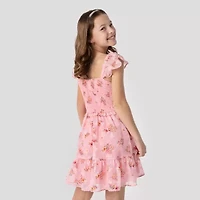 Rare Editions Big Kid Girls Short Sleeve Flutter A-Line Dress