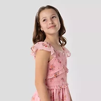 Rare Editions Big Kid Girls Short Sleeve Flutter A-Line Dress