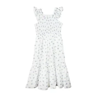 Rare Editions Big Kid Girls Short Sleeve Flutter Floral Maxi Dress