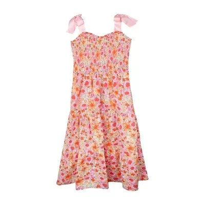 Rare Editions Big Kid Girls Sleeveless Floral Maxi Dress