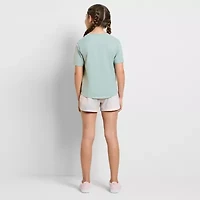 PUMA Big Kid Girls Crew Neck Short Sleeve Regular Fit Graphic T-Shirt