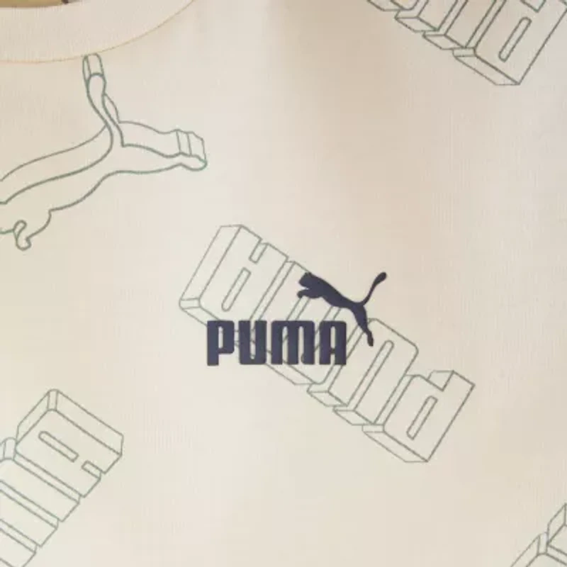 PUMA Big Kid Boys Crew Neck Short Sleeve Regular Fit Graphic T-Shirt