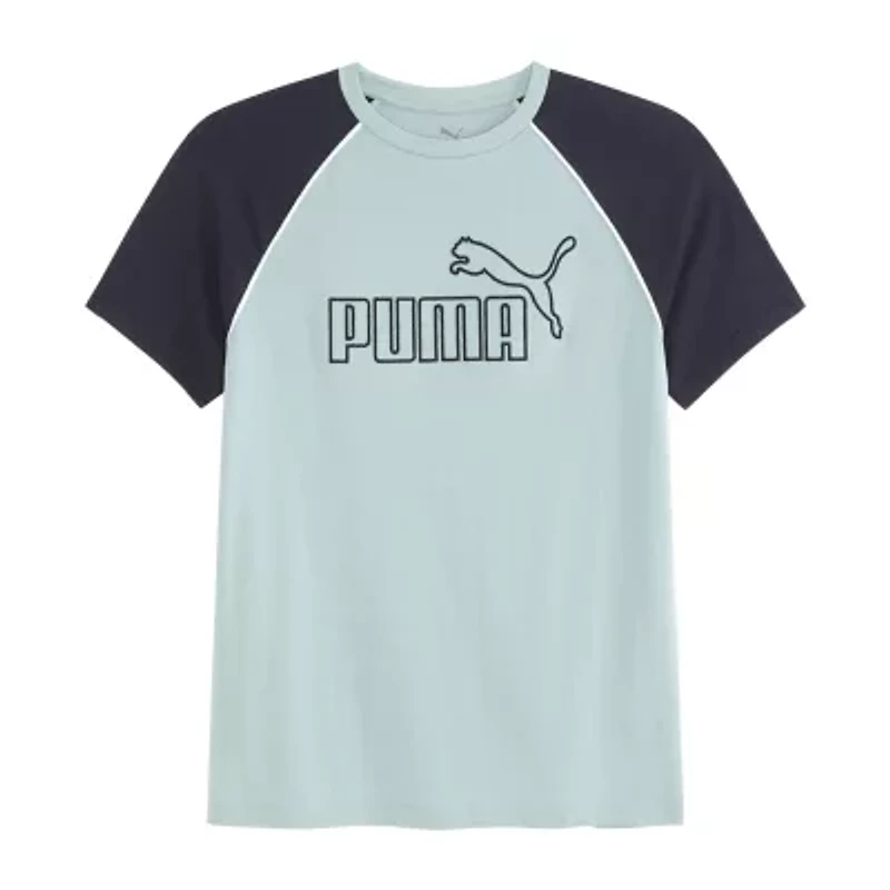 PUMA Big Kid Boys Crew Neck Short Sleeve Regular Fit Graphic T-Shirt