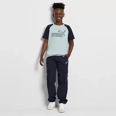 PUMA Big Kid Boys Crew Neck Short Sleeve Regular Fit Graphic T-Shirt