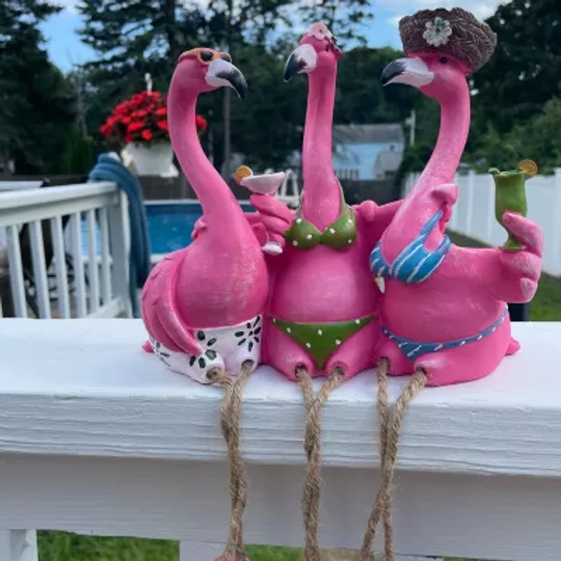 Northlight 9in Three Amigos Beach Flamingos Not Applicable Yard Art