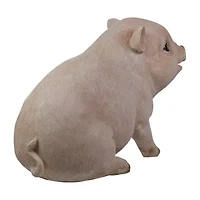 Northlight 12in Realistic Pink Piglet Yard Art
