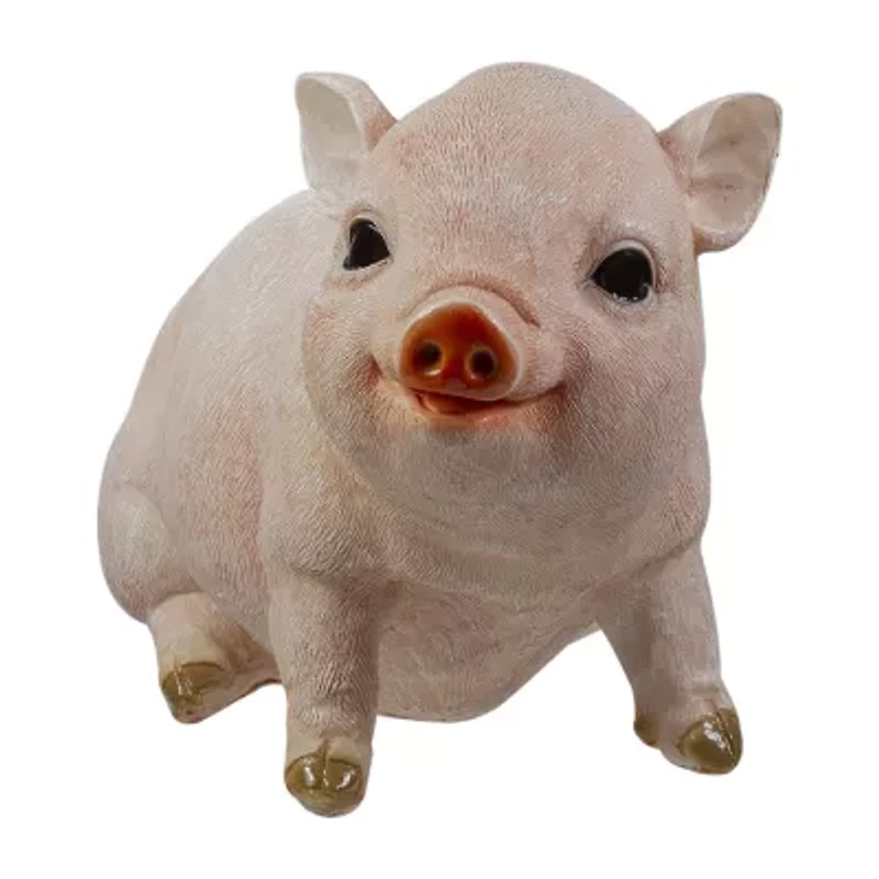 Northlight 12in Realistic Pink Piglet Yard Art