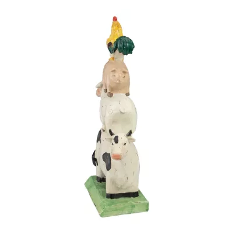 Northlight 11.5in Stacked Farm Animals Yard Art