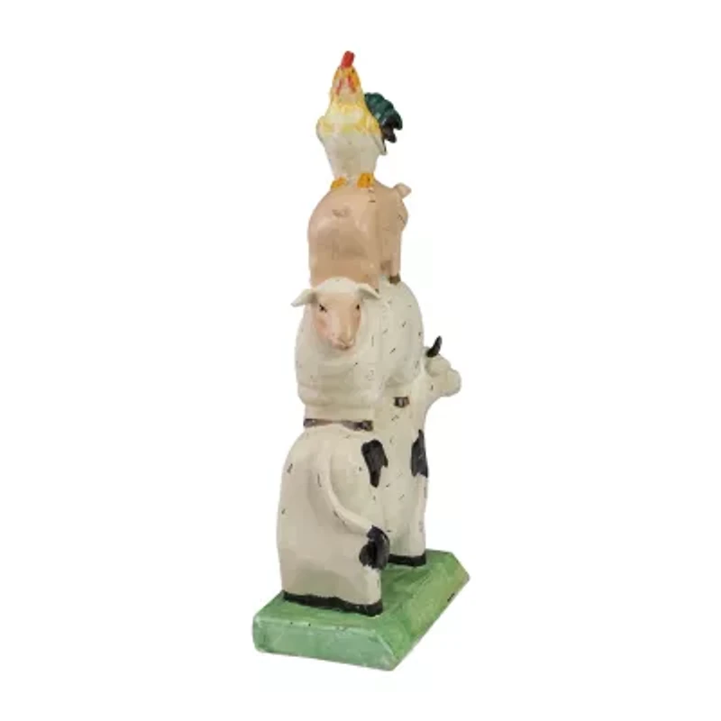 Northlight 11.5in Stacked Farm Animals Yard Art