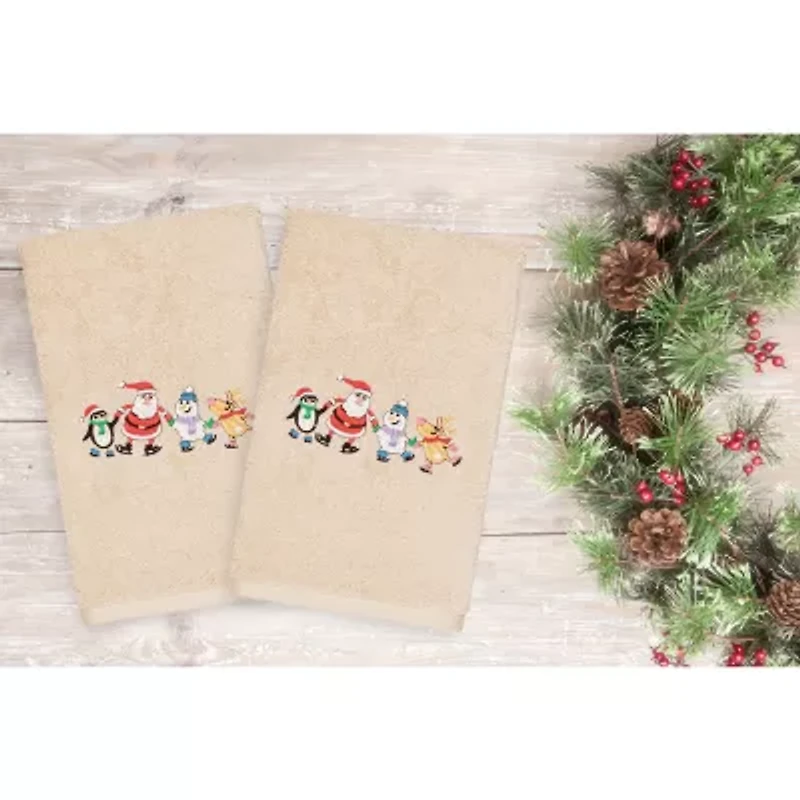 Linum Home Textiles Xmas Skating Party 2-pc. Hand Towel