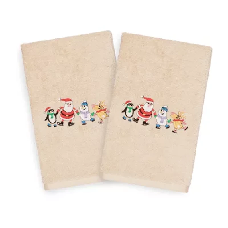 Linum Home Textiles Xmas Skating Party 2-pc. Hand Towel