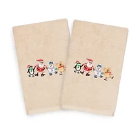 Linum Home Textiles Xmas Skating Party 2-pc. Hand Towel