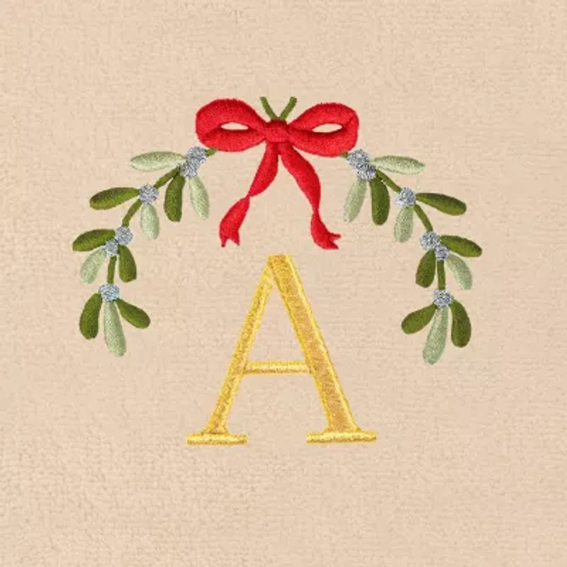 Linum Home Textiles Mistletoe Monogram A 2-pc. Hand Towel