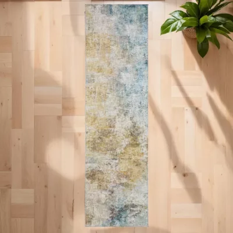 Covington Home Marcel Distressed Abstract 24"X96" Indoor Rectangular Runner