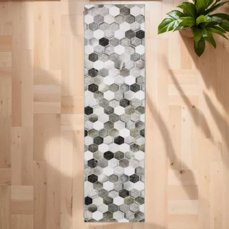 Covington Home Marcel Faux Hide Mosaic 24"X96" Indoor Rectangular Runner