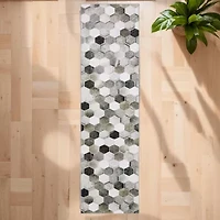 Covington Home Marcel Faux Hide Mosaic 24"X96" Indoor Rectangular Runner
