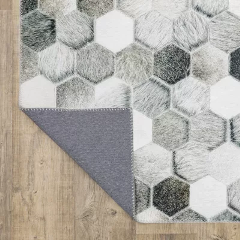 Covington Home Marcel Faux Hide Mosaic 24"X96" Indoor Rectangular Runner