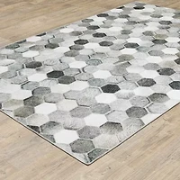 Covington Home Marcel Faux Hide Mosaic Indoor Rectangular Area Rug