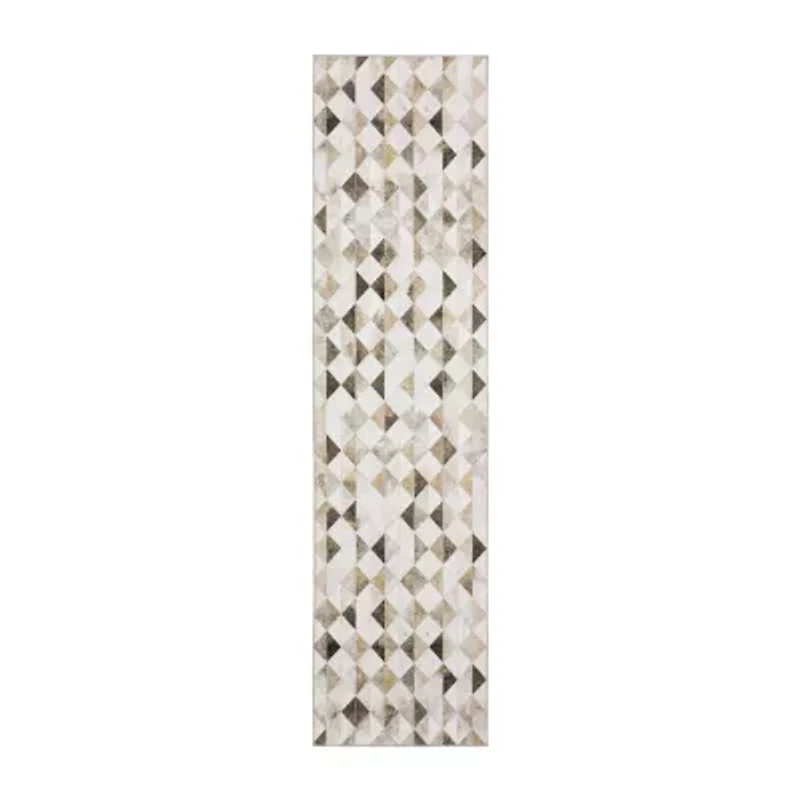 Covington Home Marcel Faux Hide Diamonds 24"X96" Indoor Rectangular Runner