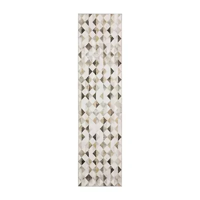 Covington Home Marcel Faux Hide Diamonds 24"X96" Indoor Rectangular Runner
