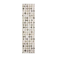 Covington Home Marcel Faux Hide Diamonds 24"X96" Indoor Rectangular Runner
