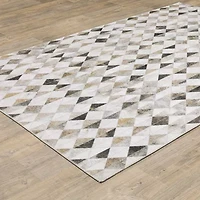 Covington Home Marcel Faux Hide Diamonds Indoor Rectangular Area Rug