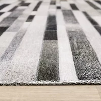 Covington Home Marcel Faux Hide Geo Stripes 24"X96" Indoor Rectangular Runner