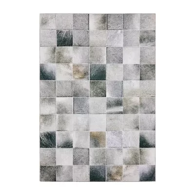 Covington Home Marcel Faux Hide Blocks Indoor Rectangular Area Rug