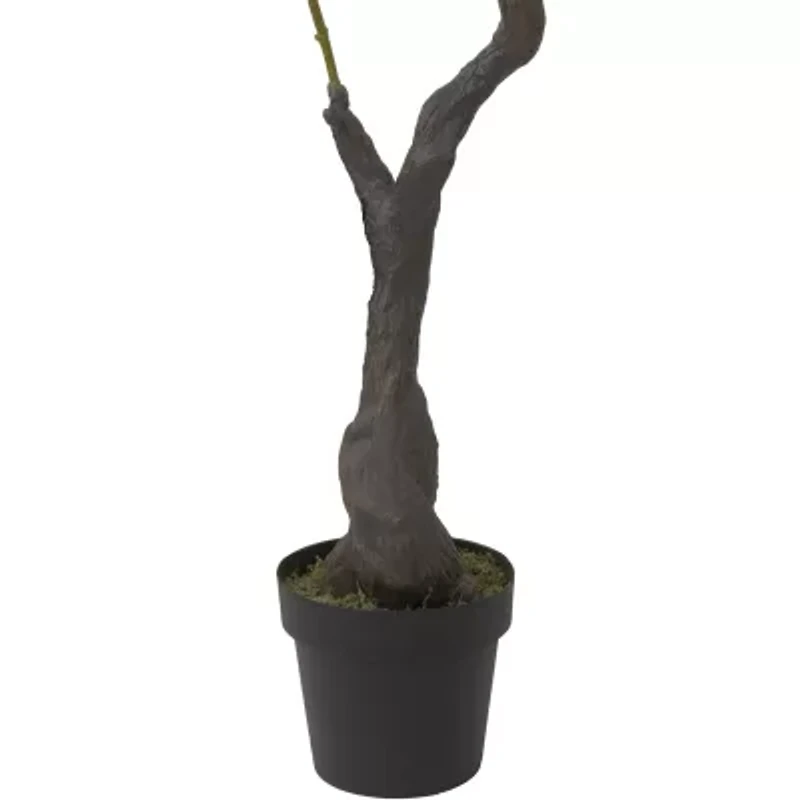 Northlight 63in Yellow And Green Peony Flower Artificial Tree