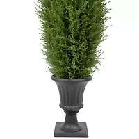Northlight 5ft Real Touch™ Cedar Pine Arborvitae In Urn Style Pot Artificial Tree