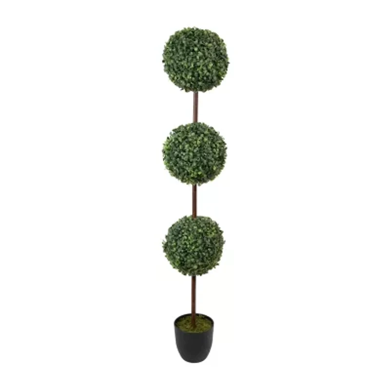 Northlight 4ft Two-Tone Boxwood With Round Pot Artificial Plant