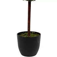 Northlight 4ft Two-Tone Boxwood With Round Pot Artificial Plant