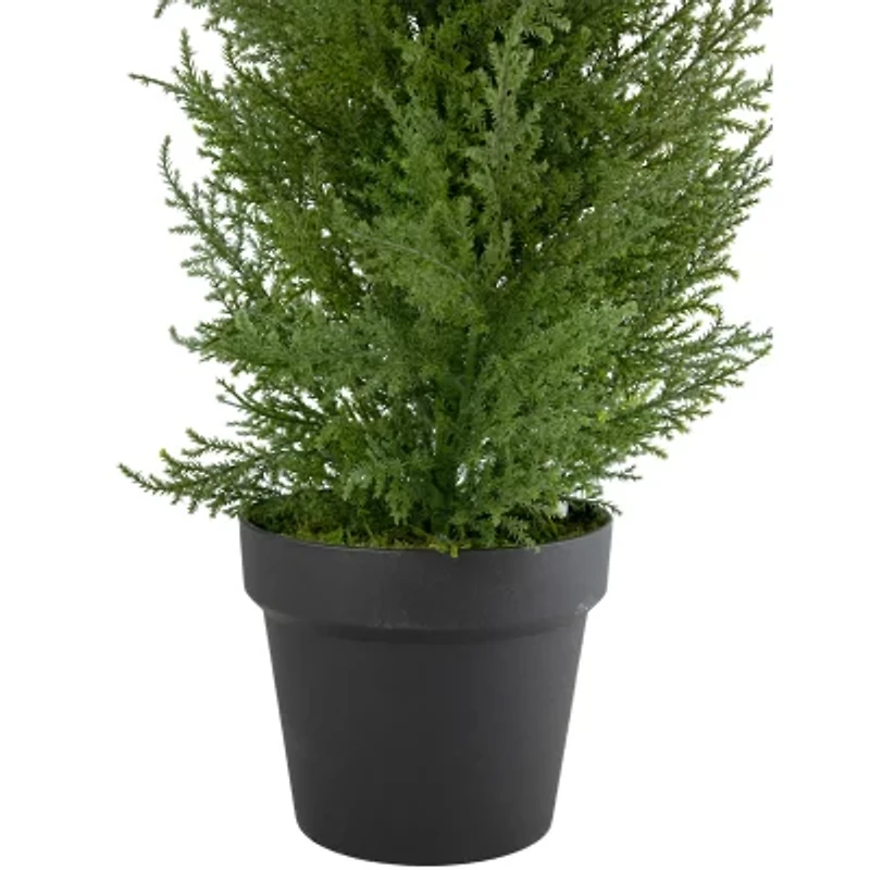 Northlight 2ft Real Touch™ Cedar Pine Petite Arborvitae In Round Pot Artificial Tree