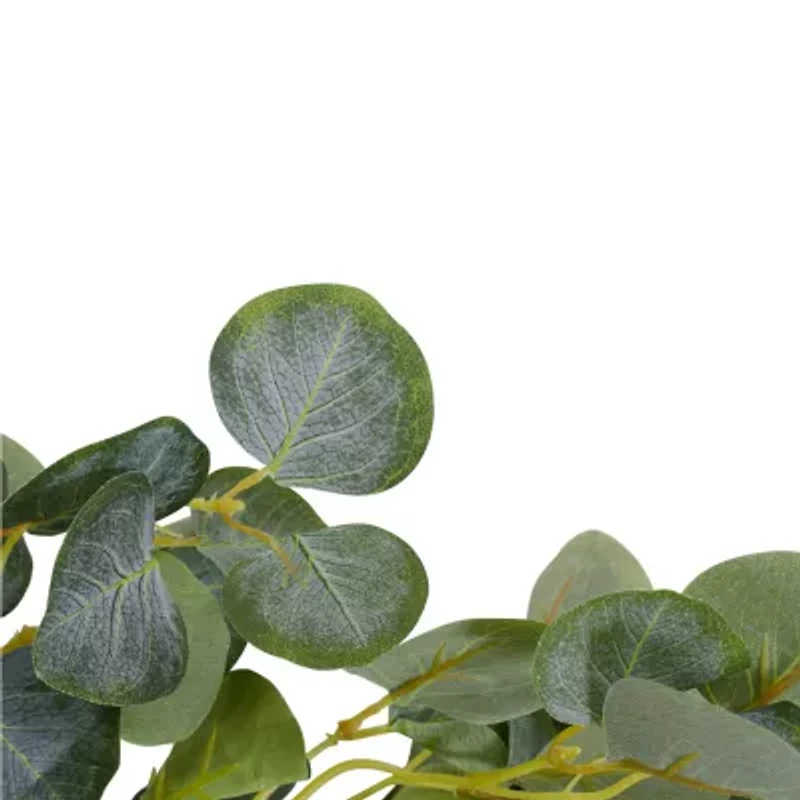 Northlight 20in Eucalyptus Leaves Botanical Green Wreath