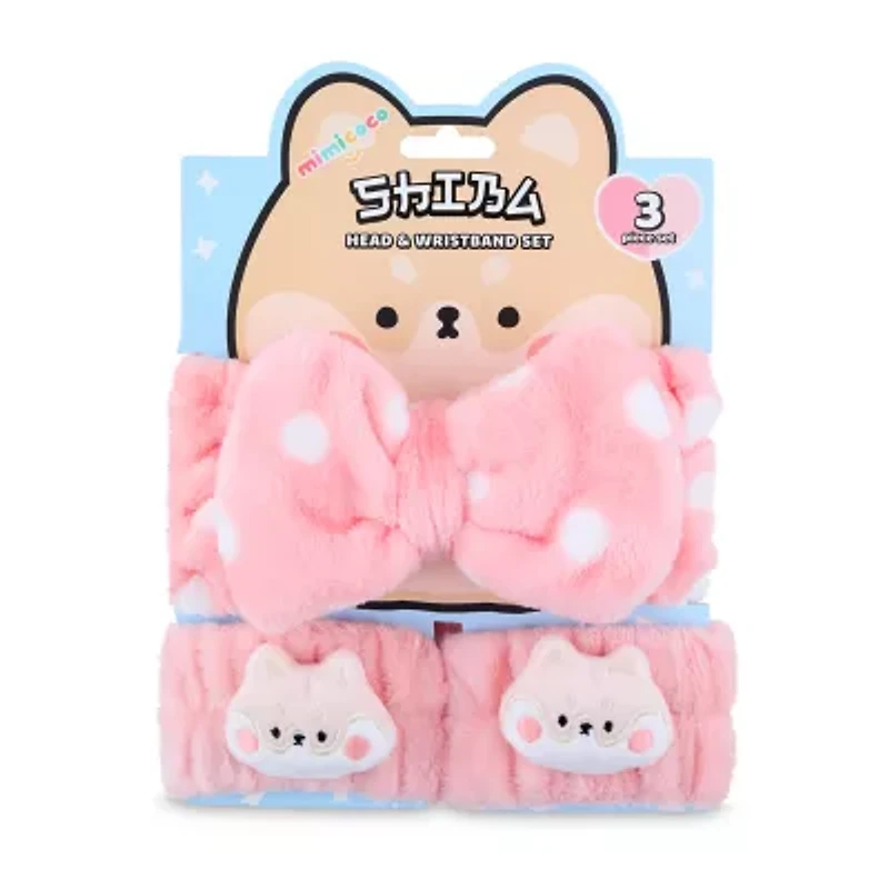 Mimicoco Shiba 3pc. Spa Head & Wristband Set