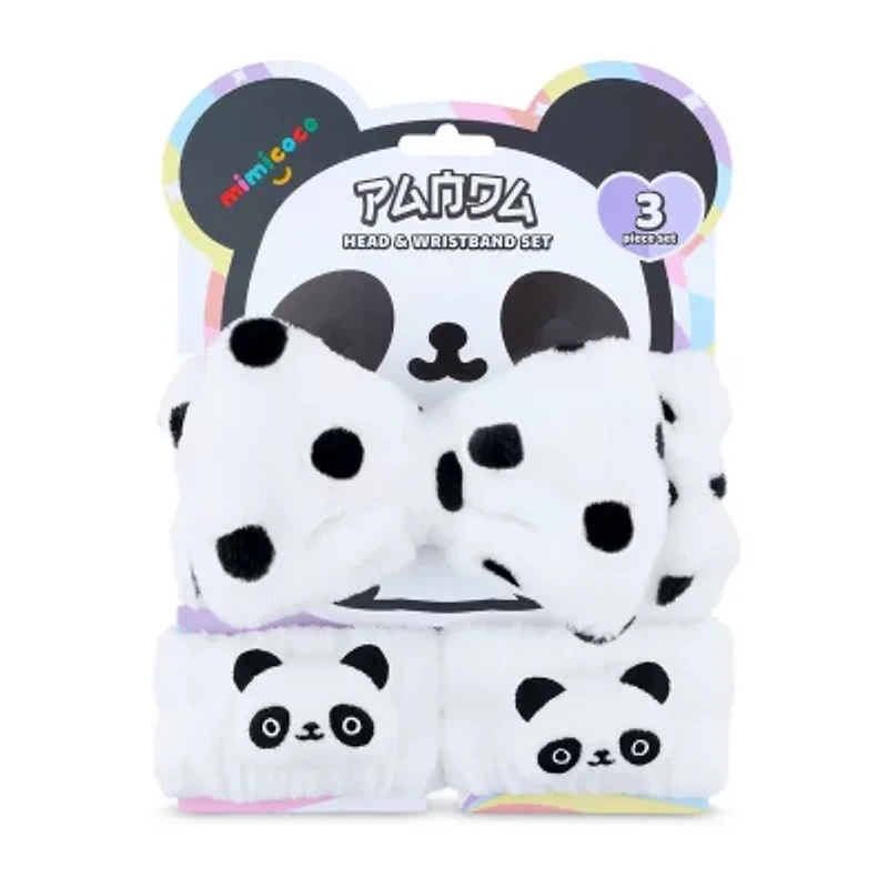 Mimicoco Panda 3pc. Spa Head & Wristband Set