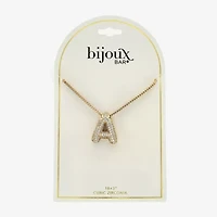 Bijoux Bar Gold Tone Womens Cubic Zirconia Pendant Necklaces