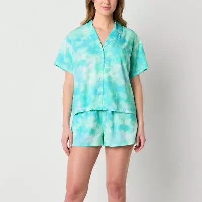Sleep Chic Womens Short Sleeve 2-pc. Pajama Sets