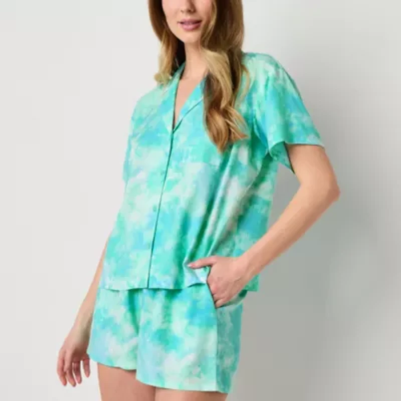 Sleep Chic Womens Short Sleeve 2-pc. Pajama Sets