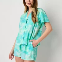 Sleep Chic Womens Short Sleeve 2-pc. Pajama Sets