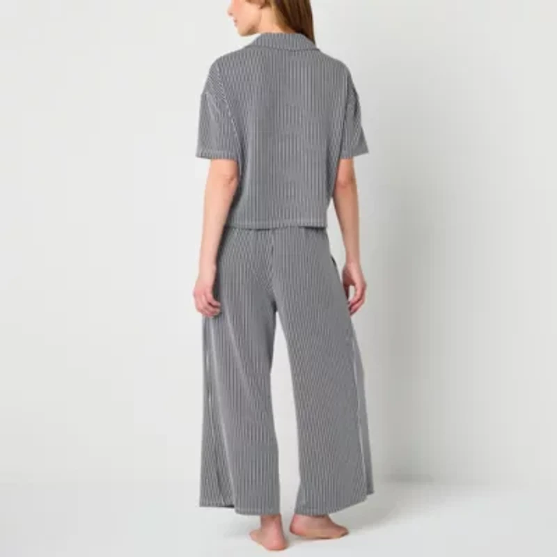 Liz Claiborne Womens Short Sleeve 2-pc. Pajama Sets