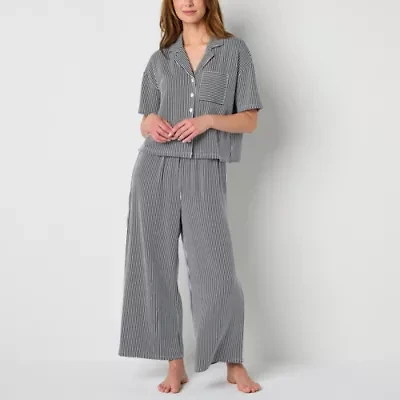 Liz Claiborne Womens Short Sleeve 2-pc. Pajama Sets