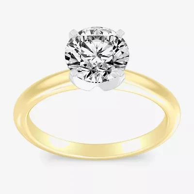 2 CT. Round Lab-Grown (G / SI2) Diamond  Solitaire Engagement Ring 14K Gold