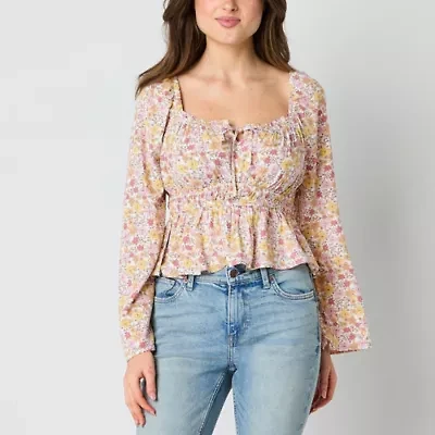 Arizona Long Sleeve Juniors Blouse