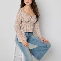 Arizona Juniors Long Sleeve Blouse