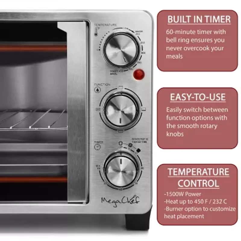 MegaChef 25 Quart French Door Multi-Function Oven