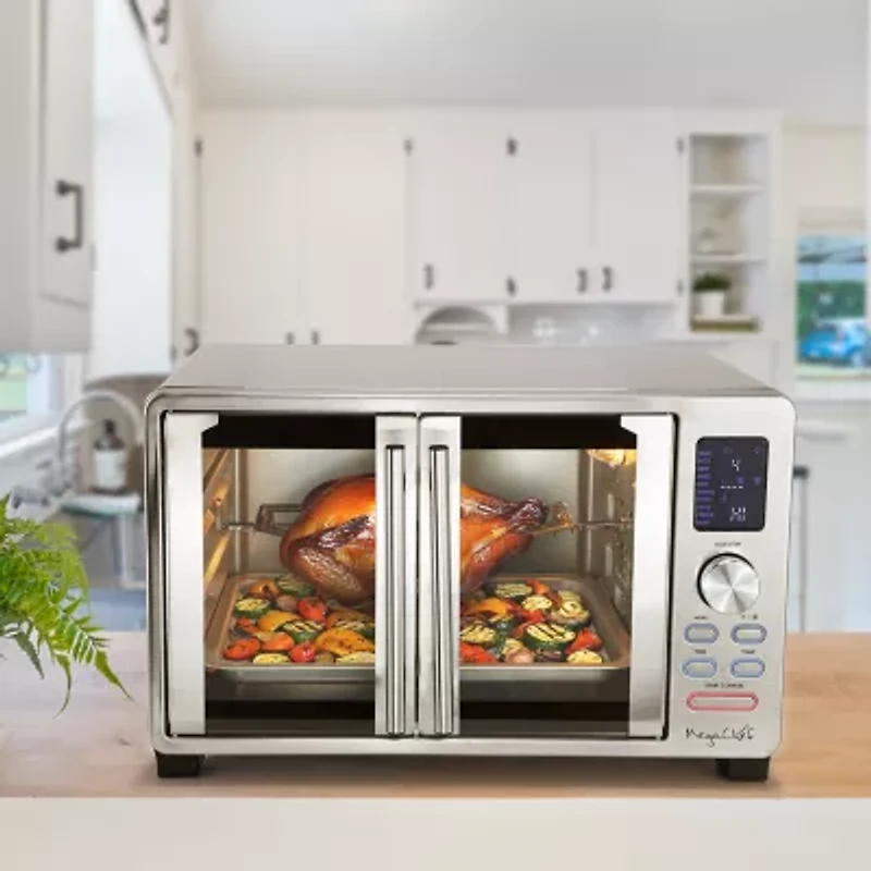 MegaChef 25 Quart French Door Digital Multi-Function Oven with Rotisserie