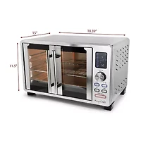 MegaChef 25 Quart French Door Digital Multi-Function Oven with Rotisserie