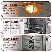 MegaChef 25 Quart French Door Digital Multi-Function Oven with Rotisserie